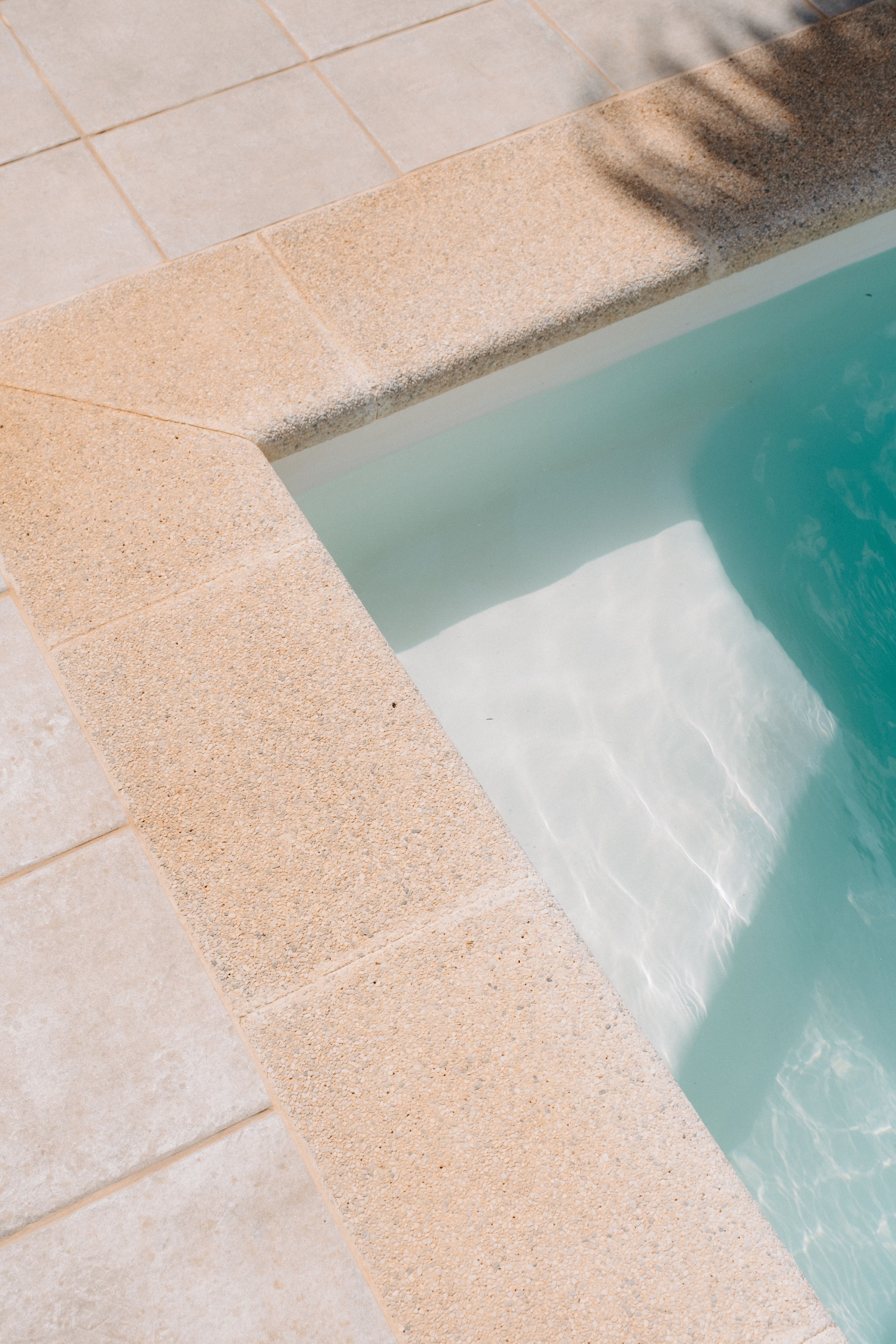 Custom pool with waterfall